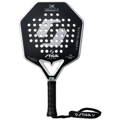STIGA Padel Racket 3K Cybershape, Carbon Fiber Padel Blade, Defensive Blade for Advanced High-Speed Controlled Power Players, Competition Approved