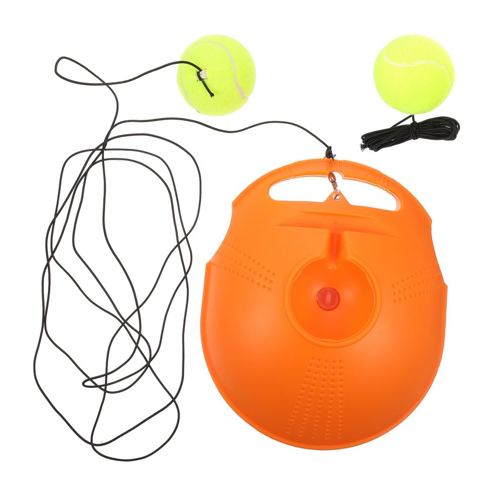 BESPORTBLE 1set Tennis Training Base Spherical Groove Design Self-Study Tool for Beginners Includes Balls Durable and Material for Family Fun