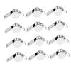 BESPORTBLE 12pcs Stainless Steel Portable Safety Whistle with Lanyard for Outdoor Sports Emergency Situations and Refereeing Activities view 1