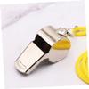 BESPORTBLE 12pcs Stainless Steel Portable Safety Whistle with Lanyard for Outdoor Sports Emergency Situations and Refereeing Activities view 4