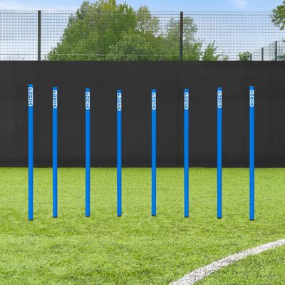 FORZA Slalom Agility Poles | Improve Endurance, Speed & Footwork | Color, Size & Rubber Base Options Available (3ft, Sky Blue, Without Bases)