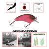 Luck E Strike Crappie Magic Crankbait (2 Inch Crappie Lure) Made in the USA, Pink Eye view 2