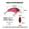 Luck E Strike Crappie Magic Crankbait (2 Inch Crappie Lure) Made in the USA, Pink Eye view 3