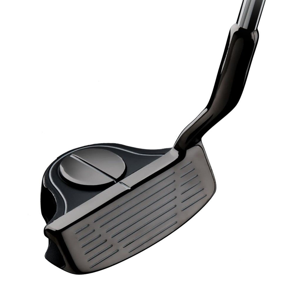 Intech EZ Roll Golf Chipper Club | Back-Weighted Design with Alignment Lines | 35 Length 35 Loft | Right Handed for Men and Women | Short Game Control, Black Nickel