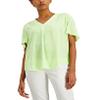 Shirred V Neck Dolman Sleeve Top Melon Sky Green XL view 1
