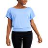 Alfani Banded Hem Boat Neck Top Periwinkle Blue XS, X-Small Short view 1