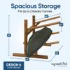 Log Kayak Rack 2-Place Canoe Rack Stand, Freestanding Canoe Storage Racks, Surfboard Stands or SUP Garage Racks Organizer, Paddle Holder for Kayaking - Canyon Brown view 2