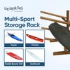 Log Kayak Rack 2-Place Canoe Rack Stand, Freestanding Canoe Storage Racks, Surfboard Stands or SUP Garage Racks Organizer, Paddle Holder for Kayaking - Canyon Brown view 4