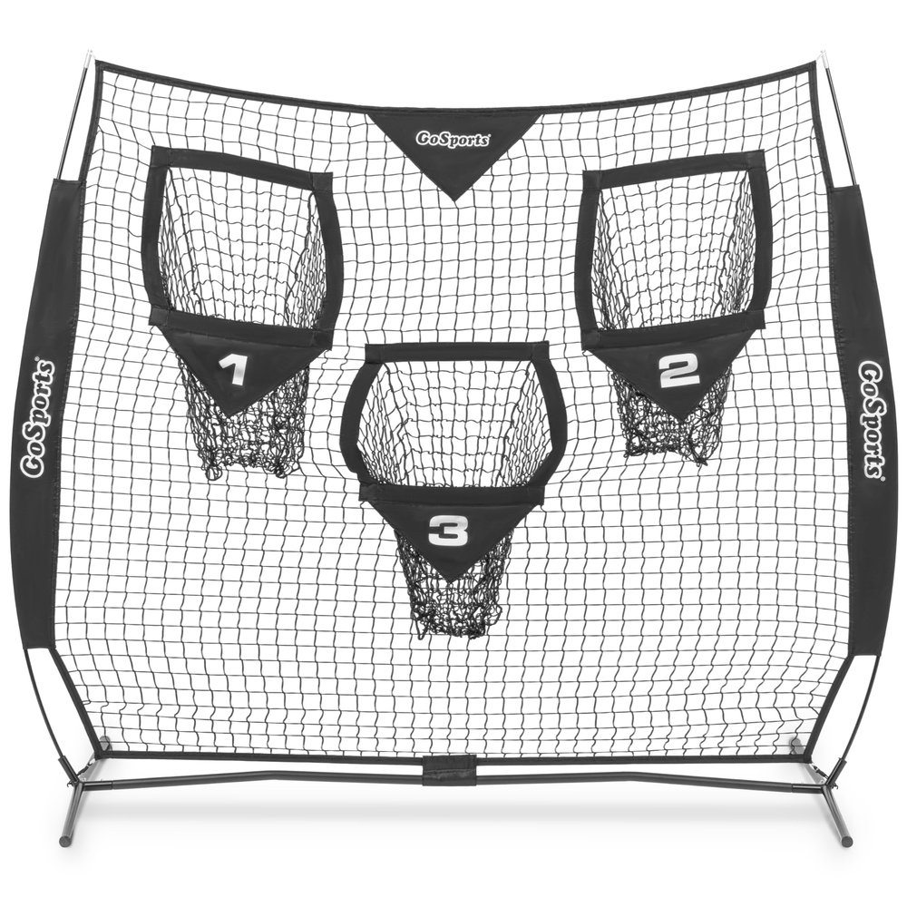GoSports 6 x 6 ft Football Throwing Net - Black