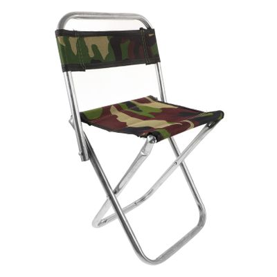BESPORTBLE Ergonomic Portable Folding Stool Large Size Metal Frame Camping Outdoor Chair Random Color