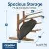 Log Kayak Rack 2-Place Canoe Rack Stand, Freestanding Canoe Storage Racks, Surfboard Stands or SUP Garage Racks Organizer, Paddle Holder for Kayaking - Unfinished view 2