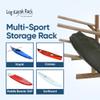 Log Kayak Rack 2-Place Canoe Rack Stand, Freestanding Canoe Storage Racks, Surfboard Stands or SUP Garage Racks Organizer, Paddle Holder for Kayaking - Unfinished view 4