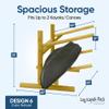 Log Kayak Rack 2-Place Canoe Rack Stand, Freestanding Canoe Storage Racks, Surfboard Stands or SUP Garage Racks Organizer, Paddle Holder for Kayaking - Natural view 2