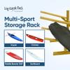 Log Kayak Rack 2-Place Canoe Rack Stand, Freestanding Canoe Storage Racks, Surfboard Stands or SUP Garage Racks Organizer, Paddle Holder for Kayaking - Natural view 4