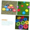 Yardwe 10pcs Football Training Sign Discs TPE Soccer Markers Patterns for Agility Drills and Practice Random Colors view 3