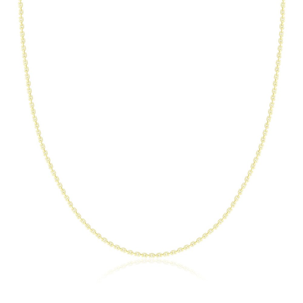 14K Yellow Gold Plated Sterling Silver Chain Necklace for Women Cable 2mm Responsibly Sourced - Non-Migrating Clasp Design - 14K Yellow Gold Plated Sterling Silver Chain Necklace - Italian Made in Italy - Quality Durable Sturdy 2mm Chain for Women - 