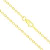 14K Yellow Gold Plated Sterling Silver Chain Necklace for Women Cable 2mm Responsibly Sourced - Non-Migrating Clasp Design - 14K Yellow Gold Plated Sterling Silver Chain Necklace - Italian Made in Italy - Quality Durable Sturdy 2mm Chain for Women -  view 2