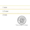 14K Yellow Gold Plated Sterling Silver Chain Necklace for Women Cable 2mm Responsibly Sourced - Non-Migrating Clasp Design - 14K Yellow Gold Plated Sterling Silver Chain Necklace - Italian Made in Italy - Quality Durable Sturdy 2mm Chain for Women -  view 3