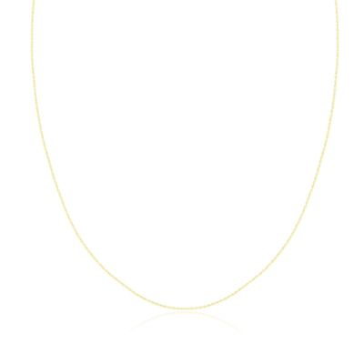 14K Yellow Gold Plated Sterling Silver Chain Necklace for Women Cable 1mm Responsibly Sourced - Non-Migrating Clasp Design - 14K Yellow Gold Plated Sterling Silver Chain Necklace - Italian Made in Italy - Quality Durable Sturdy 1mm Chain for Women - 