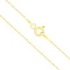 14K Yellow Gold Plated Sterling Silver Chain Necklace for Women Cable 1mm Responsibly Sourced - Non-Migrating Clasp Design - 14K Yellow Gold Plated Sterling Silver Chain Necklace - Italian Made in Italy - Quality Durable Sturdy 1mm Chain for Women -  view 2