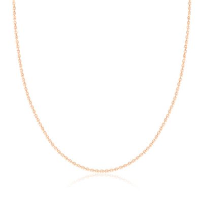 14K Rose Gold Plated Sterling Silver Chain Necklace for Women Cable 2mm Responsibly Sourced - Non-Migrating Clasp Design - 14K Rose Gold Plated Sterling Silver Chain Necklace - Italian Made in Italy - Quality Durable Sturdy 2mm Chain for Women - Qual