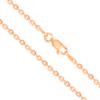 14K Rose Gold Plated Sterling Silver Chain Necklace for Women Cable 2mm Responsibly Sourced - Non-Migrating Clasp Design - 14K Rose Gold Plated Sterling Silver Chain Necklace - Italian Made in Italy - Quality Durable Sturdy 2mm Chain for Women - Qual view 2