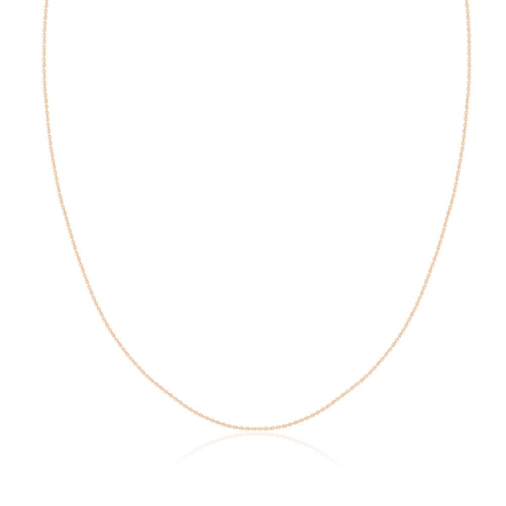 14K Rose Gold Plated Sterling Silver Chain Necklace for Women Cable 1mm Responsibly Sourced - Non-Migrating Clasp Design - 14K Rose Gold Plated Sterling Silver Chain Necklace - Italian Made in Italy - Quality Durable Sturdy 1mm Chain for Women - Qual