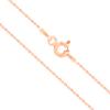 14K Rose Gold Plated Sterling Silver Chain Necklace for Women Cable 1mm Responsibly Sourced - Non-Migrating Clasp Design - 14K Rose Gold Plated Sterling Silver Chain Necklace - Italian Made in Italy - Quality Durable Sturdy 1mm Chain for Women - Qual view 2