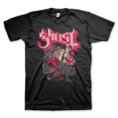 2Bhip Ghost Band Merch Valentine's Lounge Mens Black Short Sleeve T Shirt Vintage Style Graphic Tees