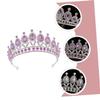 Angoily Material Wedding Crown Silver Violet Rhinestone Tiar view 2