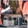 HANABASS 4pcs Camping Cookware Set Non-stick Stainless Steel Pot Pan for Outdoor Picnic Hiking view 3