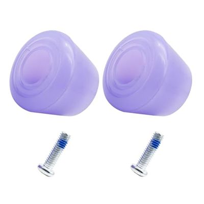 SUPVOX Creative Roller Skates Brake Stoppers Durable Double-Row Stoppers for Enhanced Braking Performance Noise Reduction and Comfortable Skating Screws Jelly Purple