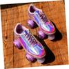 SUPVOX Creative Roller Skates Brake Stoppers Durable Double-Row Stoppers for Enhanced Braking Performance Noise Reduction and Comfortable Skating Screws Jelly Purple view 4
