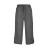 Generic Linen Capri Pants for Women Elastic High Waisted Wide Leg Yoga Capris Cropped Pants Drawstring Joggers with Pockets Dark Gray, XX-Large view 3