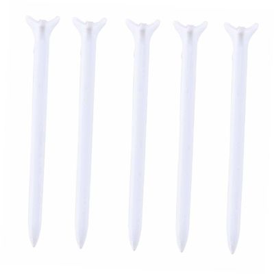 Milisten 25pcs Golf Tees Plastic Golf Accessories for Indoor and Outdoor Practice Lightweight Ball Racks Reusable Training White