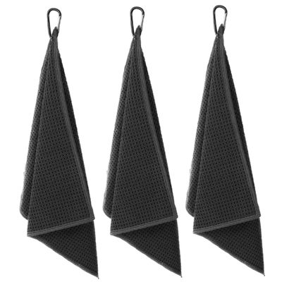 SUPVOX 3pcs Golf Towel Hair Towel Wet Towels Towels for Body Professional Golfing Golfs Towel Buckle Professional Ball Fiber, Small