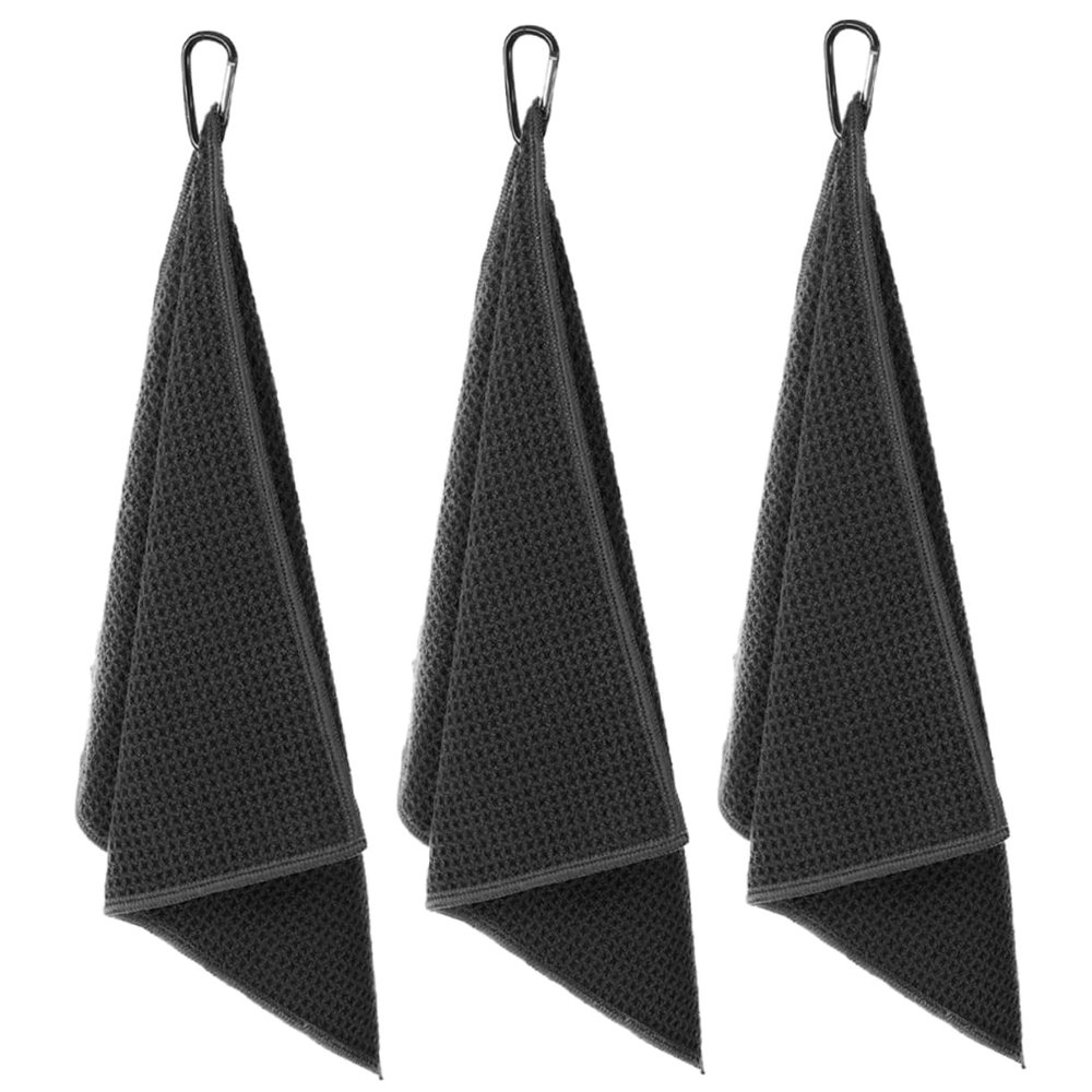 SUPVOX 3pcs Golf Towel Hair Towel Wet Towels Towels for Body Professional Golfing Golfs Towel Buckle Professional Ball Fiber, Small