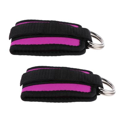 BESPORTBLE 2 Pcs Ankle Straps D-Rings for Leg Exercise Bands Ankle Straps Cable Machine Comfortable Cotton Padding Adjustable Fitness
