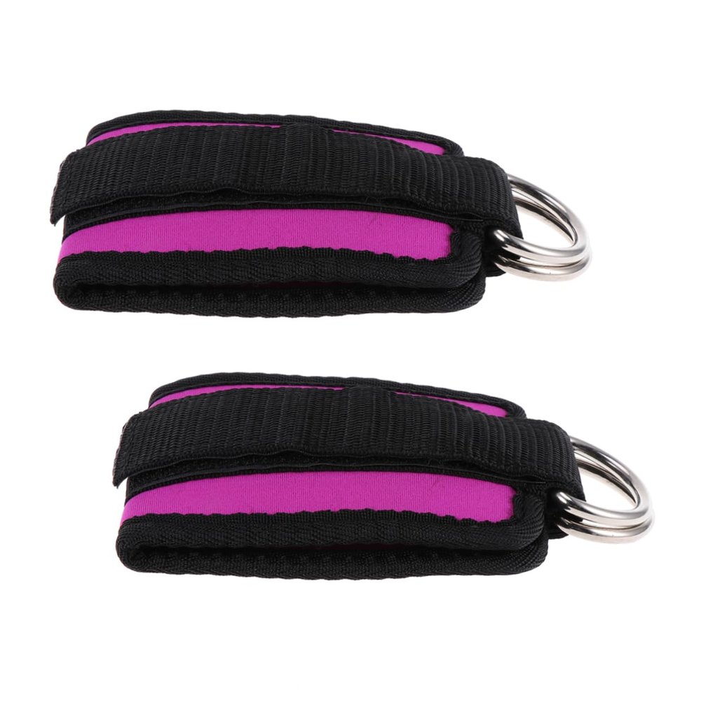 BESPORTBLE 2 Pcs Ankle Straps D-Rings for Leg Exercise Bands Ankle Straps Cable Machine Comfortable Cotton Padding Adjustable Fitness