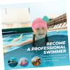 SUPVOX Boys and Girls Silicone Swimcap Cartoon Swim Hat for Toddlers Comfortable Stretchy Swim Hat Protects Hair from Water Damage for Pool view 3