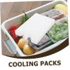 Zerodeko 4pcs Reusable Ice Packs Freezer Ice Packs for Cooling Foods and Drinks Non- Design for Easy Storage and Transport view 3