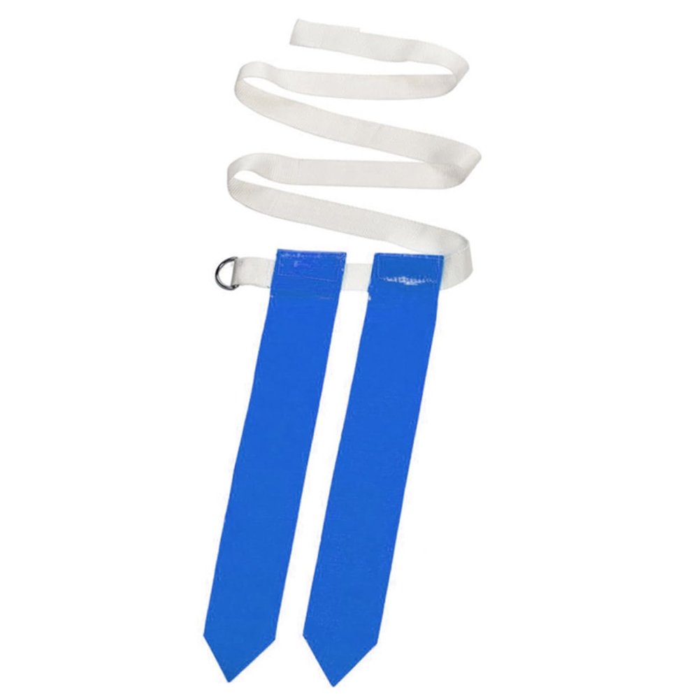 Gogogmee American Football Waist Flags Belts Set 8 Pieces 2 x White 2 x 4 Yellow Disc Cones Rugby Training Webbing for Youth