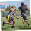 Gogogmee American Football Waist Flags Belts Set 8 Pieces 2 x White 2 x 4 Yellow Disc Cones Rugby Training Webbing for Youth view 2