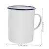Zerodeko Vintage Enamel Measuring Cup Retro Household Water Mug with Ergonomic Handle for Coffee Tea Soup Camper Drinking Cup with Scratch Resistant Base view 2