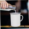 Zerodeko Vintage Enamel Measuring Cup Retro Household Water Mug with Ergonomic Handle for Coffee Tea Soup Camper Drinking Cup with Scratch Resistant Base view 3