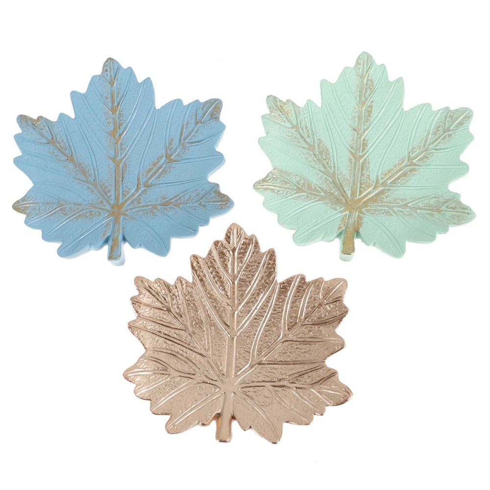 PACKOVE 3pcs Maple Leaf Resin Jewelry Storage Trays Unique Earring Holders for Organizing Accessories for Special Occasions Like Weddings and Birthdays