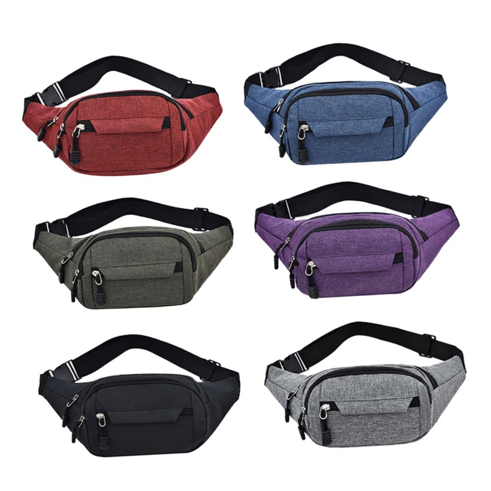 SUPVOX Men Stylish Oxford Cloth Waist Bag Durable Running Belt Fanny Pack for Outdoor Sports Design Capacity for Essentials for Travel and Workouts Red