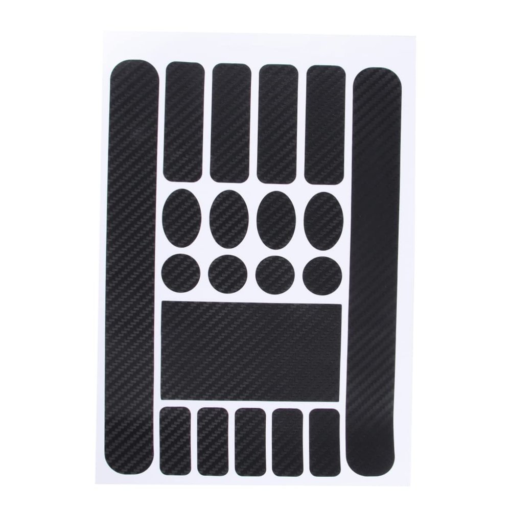 BESPORTBLE Carbon Fibre Chainstay Frame Protector Sticker Set for Bicycle Easy to Apply Vinyl Decal Black for Mountain and Road Bikes