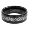 8mm Celtic Dragon Tungsten Ring Mens Jewelry Wedding Band TW Black With Silver Dragon Size 8 Fast Free Supply view 3