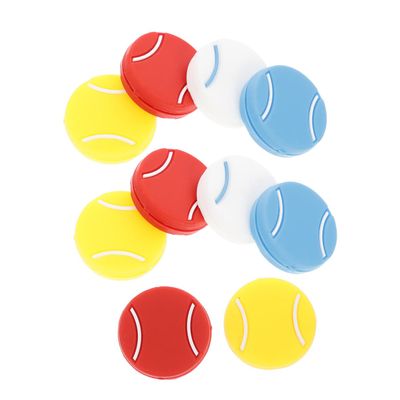 BESPORTBLE 10pcs Tennis Racket Dampeners Absorbers for Reduced Impact and Improved Control Random Colors Easy Installation for Tennis Racquets